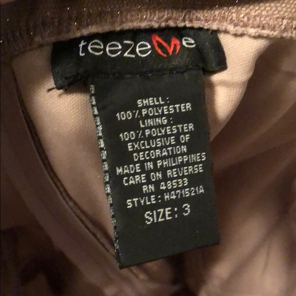 Brown defused to tan mini dress worn for hoco - Picture 3 of 4